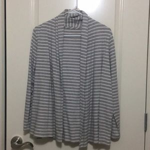 Grey striped cardigan